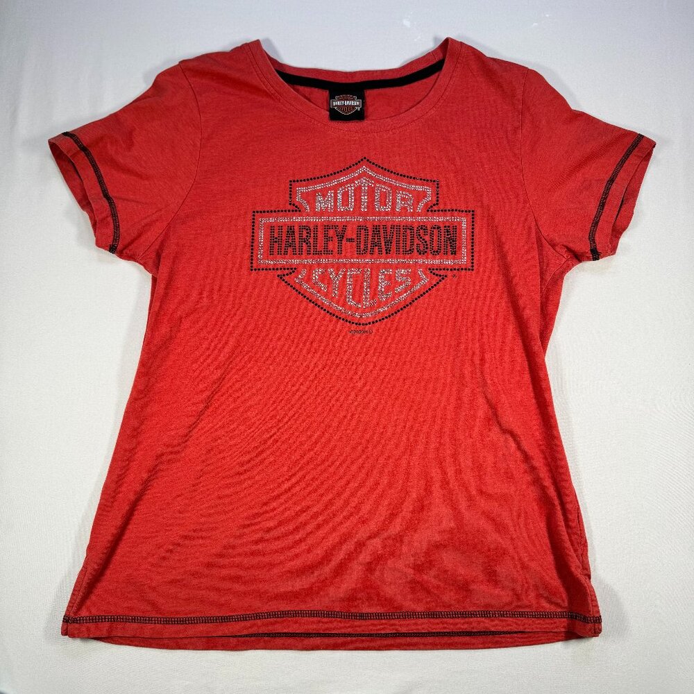 Harley-Davidson Rhinestone Tee Red